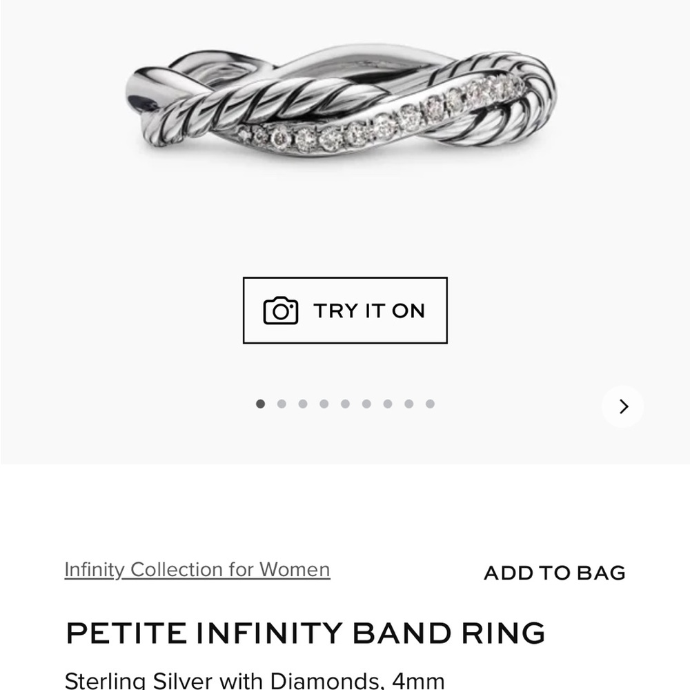 David Yurman Silver Twisted Rope Ring